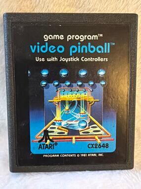 Vintage 1981 Video Pinball Atari 2600 Video Game Cartridge CX2648
